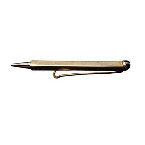 Anson Vintage Gold Hexagonal Mechanical Pencil w/ Red Stone Accent & Tie or Pock